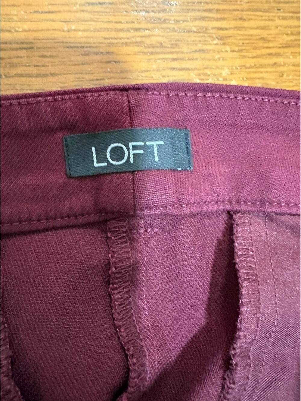 Loft Skinny Pant Burgundy 14 - Picture 7 of 8